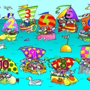 MOUSE BOAT RACE PLAYMAT