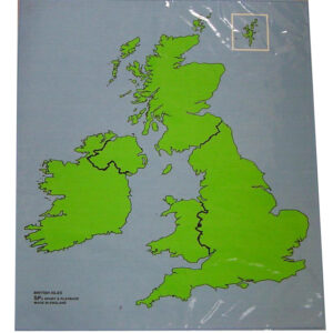 BRITISH ISLES OUTLINE PLAYCLOTH WIPE CLEAN MAP
