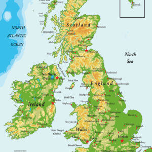 BRITISH ISLES MAP WALLBOARD