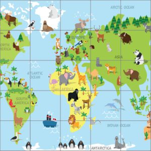WORLD MAP PLAYMAT