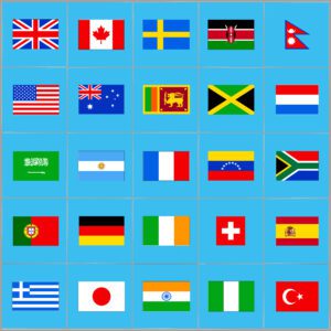 FLAGS PLAYMAT